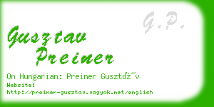 gusztav preiner business card